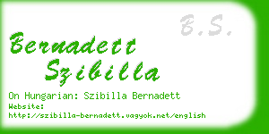 bernadett szibilla business card